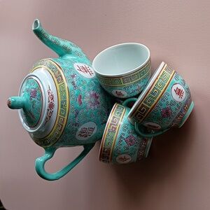 Chinese Famille Tea Set